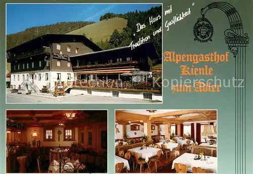 AK / Ansichtskarte Balderschwang Alpengasthof Kienle zum Adler Restaurant Balderschwang