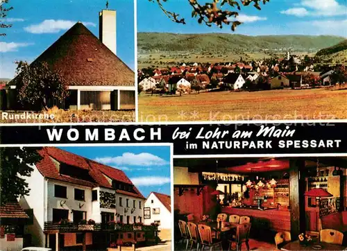 AK / Ansichtskarte Wombach Gasthof Spessarttor Rundkirche Panorama Wombach