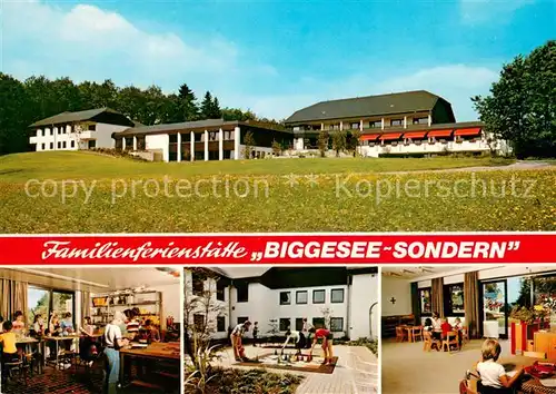 AK / Ansichtskarte Sondern_Biggesee Familienferienstaette Biggesee Sondern Kinderzimmer Bodenschach Sondern Biggesee