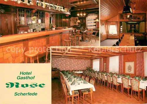 AK / Ansichtskarte Scherfelde_Warburg Hotel Gasthof Rose Restaurant 