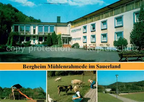 AK / Ansichtskarte Muehlenrahmede Bergheim Erholungs  und Bildungsstaette Kinderspielplatz Tiergehege Muehlenrahmede