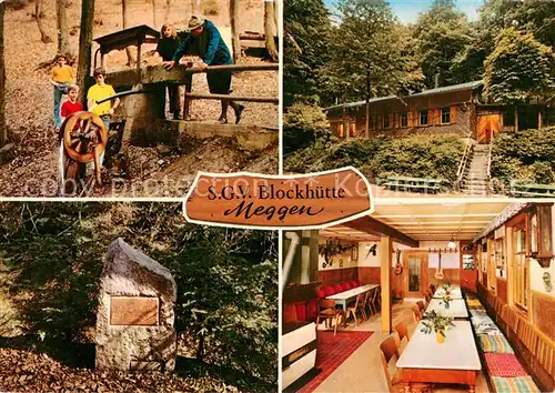 AK / Ansichtskarte Meggen_Faulebutter S.G.V. Blockhuette Gaesteraum Gedenkstein 