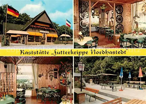 AK / Ansichtskarte Nordhastedt Raststaette Futterkrippe Restaurant Terrasse Nordhastedt