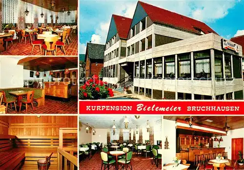 AK / Ansichtskarte Bruchhausen_Hoexter Kurpension Hotel Restaurant Cafe Bielemeier Bruchhausen Hoexter