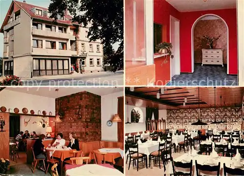 AK / Ansichtskarte Schillingsfuerst Hotel Pension Zapf and der Woernitzquelle Restaurant Schillingsfuerst