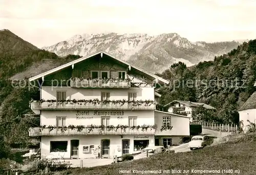 AK / Ansichtskarte Schleching Hotel Kampenwand mit Blick zur Kampenwand Chiemgauer Alpen Schleching