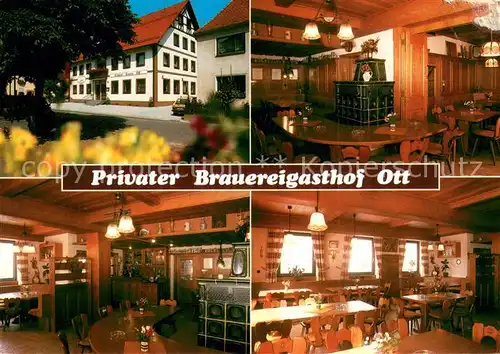 AK / Ansichtskarte Heiligenstadt_Oberfranken Brauereigasthof Ott Restaurant Kaminecke Heiligenstadt_Oberfranken