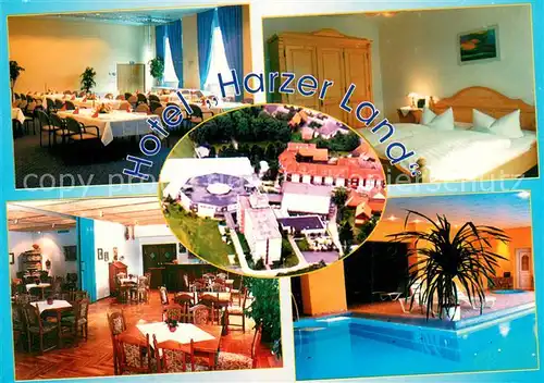AK / Ansichtskarte Allrode Hotel Harzer Land Restaurant Fremdenzimmer Hallenbad Allrode