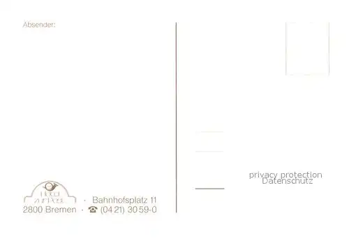 AK / Ansichtskarte Bremen Hotel zur Post Nachtaufnahme Bremen