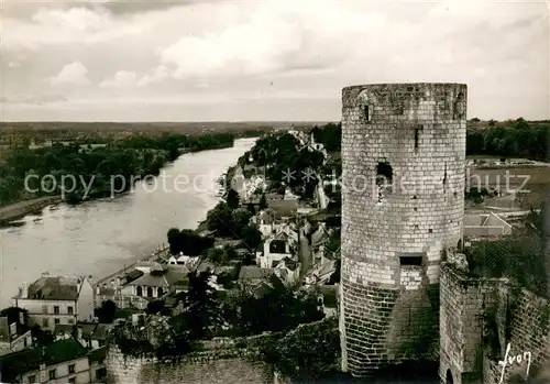 AK / Ansichtskarte Chinon_Indre_et_Loire Le Chateau Tour du Moulin et vallee de la Vienne Chinon_Indre_et_Loire