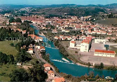 AK / Ansichtskarte Saint Girons_Ariege Vue generale aerienne Saint Girons Ariege