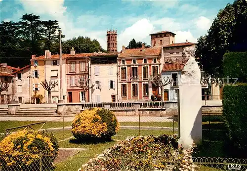 AK / Ansichtskarte Pamiers Le Square de lHopital Statue du Senateur Rambaud  Pamiers