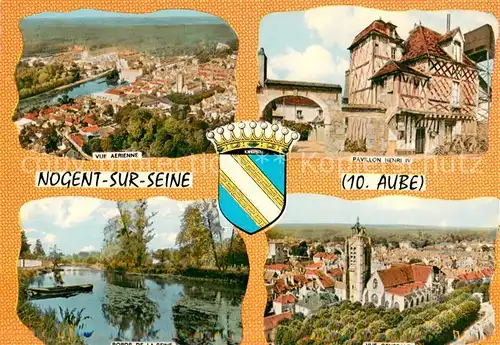 AK / Ansichtskarte Nogent sur Seine Vue aerienne Pavillon Henri IV  Nogent sur Seine