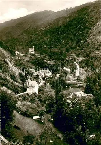 AK / Ansichtskarte Conques_Aveyron Gorges du Dourdou Le Faubourg Conques Aveyron