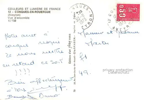AK / Ansichtskarte Conques_en_Rouergue_Aveyron Vue d ensemble 