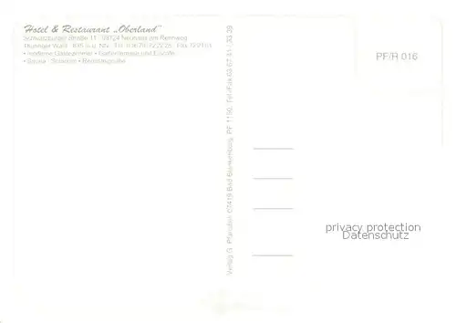 AK / Ansichtskarte Neuhaus_Rennweg Hotel Restaurant Oberland Neuhaus Rennweg