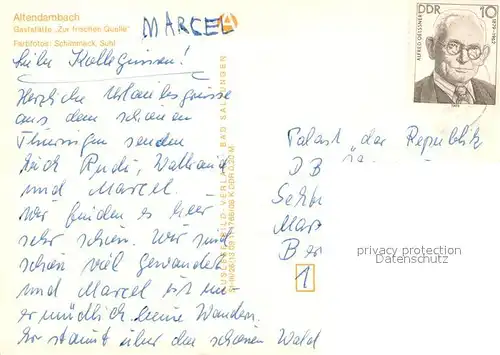 AK / Ansichtskarte Altendambach Restaurant Zur frischen Quelle Altendambach