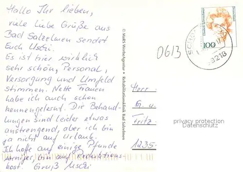 AK / Ansichtskarte Bad_Salzelmen Rehaklinik Bad_Salzelmen