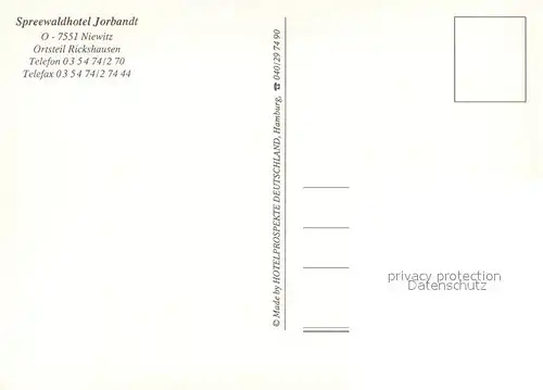 AK / Ansichtskarte Niewitz Spreewaldhotel Niewitz