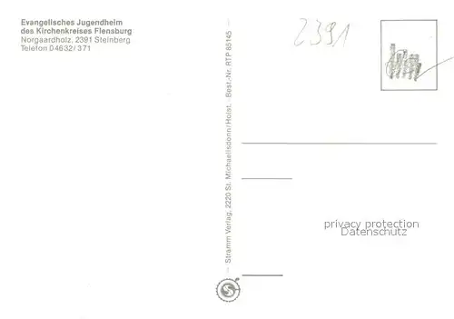 AK / Ansichtskarte Steinberg_Flensburg Jugendheim des Kirchenkreises Flensburg Steinberg_Flensburg
