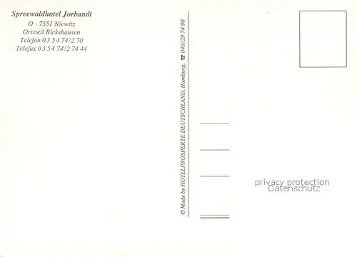 AK / Ansichtskarte Niewitz Spreewaldhotel Jorbandt Niewitz