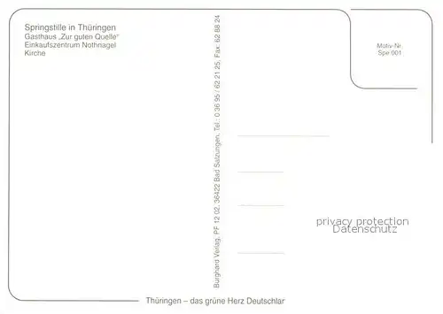 AK / Ansichtskarte Springstille Gasthaus zur guten Quelle Springstille