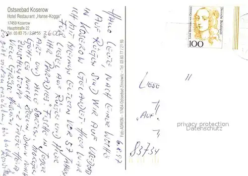 AK / Ansichtskarte Koserow_Ostseebad_Usedom Hotel Restaurant Hanse Kogge Koserow_Ostseebad_Usedom