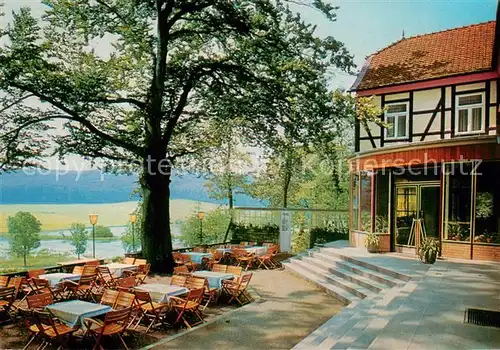 AK / Ansichtskarte Reitling Restaurant Haus Reitling im Elm Terrasse Reitling