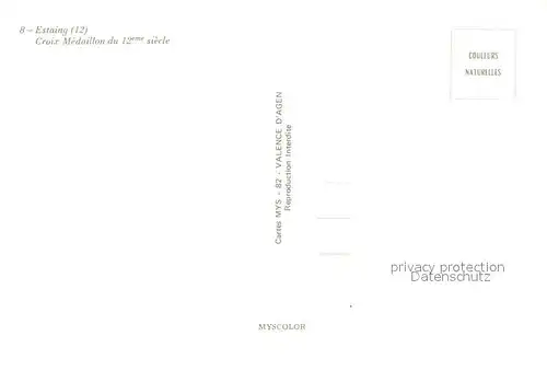 AK / Ansichtskarte Estaing_Aveyron Croix Medaillon Estaing_Aveyron