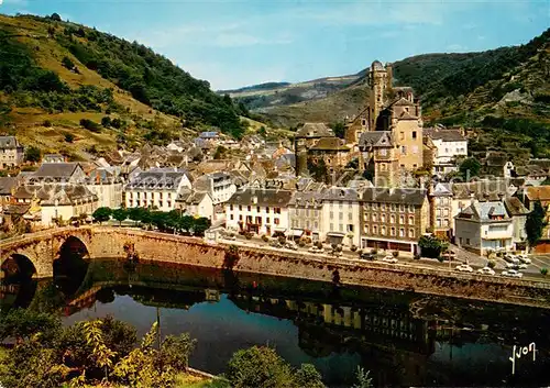 AK / Ansichtskarte Estaing_Aveyron Les Rives du Lot et le Chateau Estaing_Aveyron