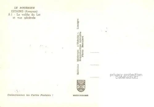 AK / Ansichtskarte Estaing_Aveyron La vallee du Lot et vue generale aerienne Estaing_Aveyron