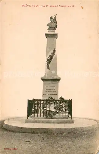 AK / Ansichtskarte Breviandes Le Monument Commemoratif Breviandes