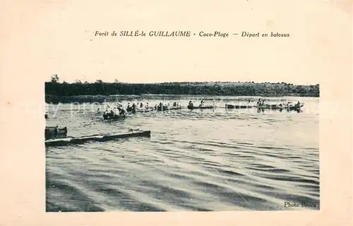 AK / Ansichtskarte Sille le Guillaume Coco Plage Depart en bateaux Sille le Guillaume