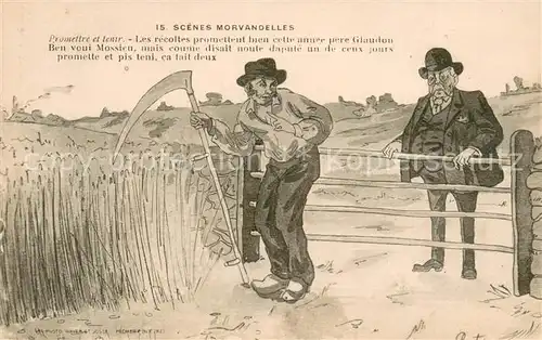 AK / Ansichtskarte Morvan_Le_(Region) Scenes Morvandelles Karikaturen 