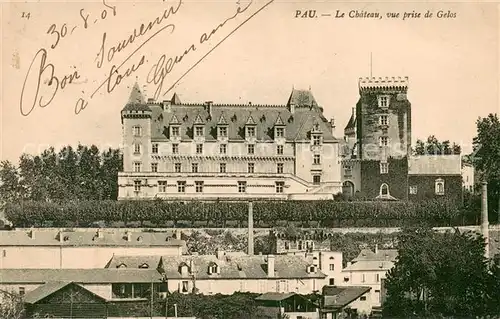 AK / Ansichtskarte Pau Le Chateau vue prise des Gelos Pau