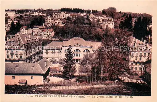AK / Ansichtskarte Plombieres les Bains_Vosges Le Grand Hotel et les Villas Plombieres les Bains