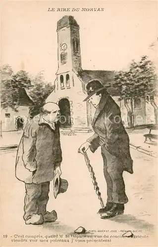 AK / Ansichtskarte Morvan_Le_(Region) Scenes Morvandelles Karikaturen 