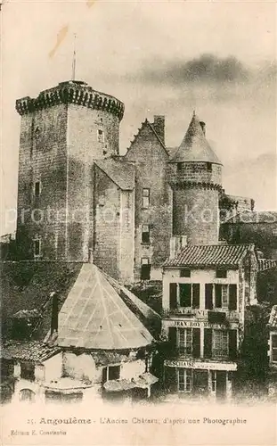 AK / Ansichtskarte Angouleme Ancien Chateau dapres une Photographie Angouleme