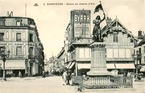 AK / Ansichtskarte Compiegne_Oise Statue de Jeanne d Arc Compiegne Oise