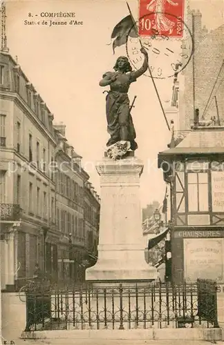 AK / Ansichtskarte Compiegne_Oise Statue de Jeanne d Arc Compiegne Oise