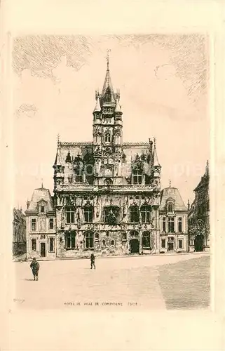 AK / Ansichtskarte Compiegne_Oise Hotel de Ville Compiegne Oise