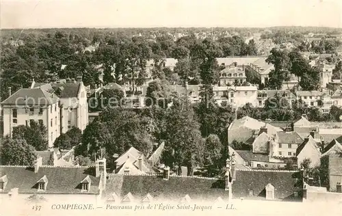 AK / Ansichtskarte Compiegne_Oise Panorama pris de lEglise Saint Jacques Compiegne Oise