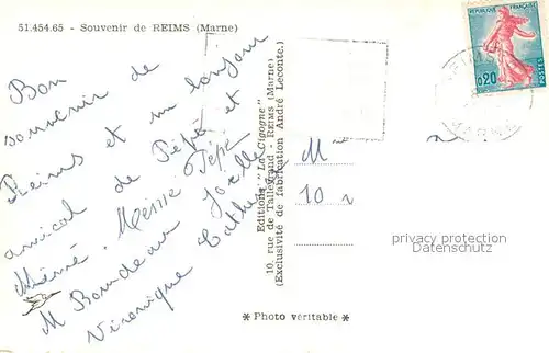 AK / Ansichtskarte Reims_Champagne_Ardenne Vue d ensemble Reims_Champagne_Ardenne