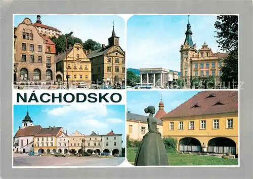 AK / Ansichtskarte Nachodsko Namesti Hronov Nove Mesto nad Metuji Ceska Skallice Muzeum B.Nemocove Nachodsko