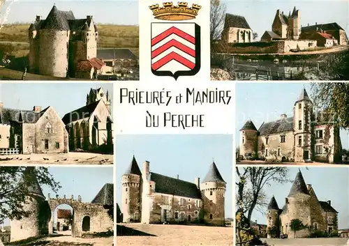 AK / Ansichtskarte La_Perche Prieures et Manoirs de Courboyer de la Vove de Sainte Gauburge de la Lubiniere de lAngenardiere Domaine de la Moustiere Manoir de l Ormarin La_Perche