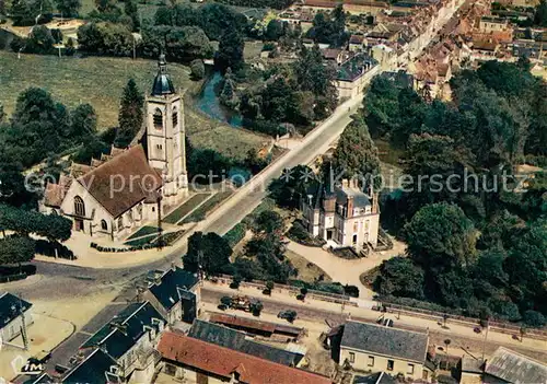 AK / Ansichtskarte Nogent le Rotrou Vue aerienne Eglise St Hilaire Nogent le Rotrou