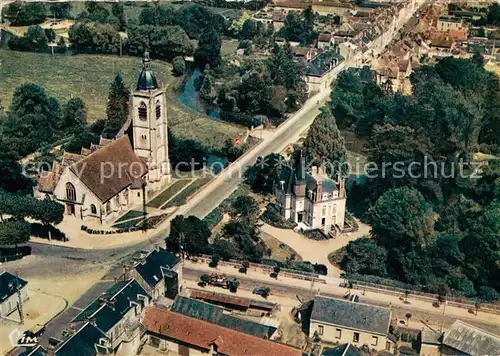 AK / Ansichtskarte Nogent le Rotrou Vue aerienne Eglise St Hilaire Nogent le Rotrou