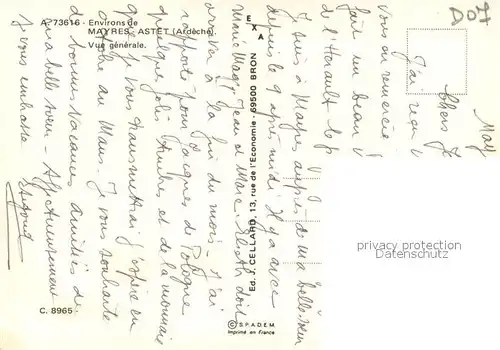 AK / Ansichtskarte Mayres_Ardeche Vue generale Mayres Ardeche