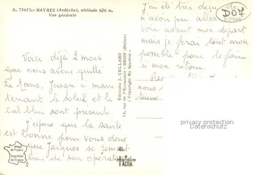 AK / Ansichtskarte Mayres_Ardeche Vue generale Mayres Ardeche