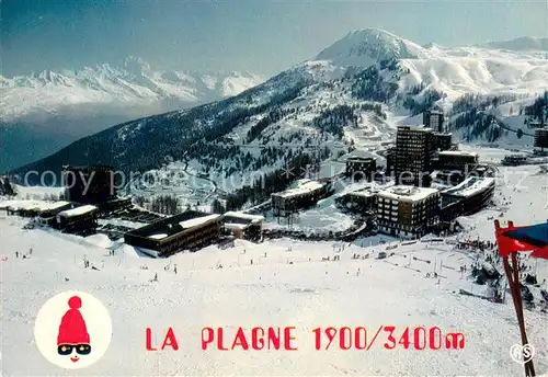 AK / Ansichtskarte La_Plagne Vue densemble et la Chaine du Mont Blanc La_Plagne